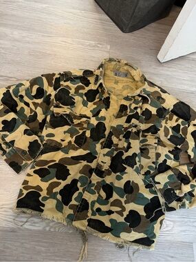 Vintage  Utility Jacket in Tan, Green, Black